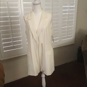 INC Asymmetrical Zip Notch Collar Vest